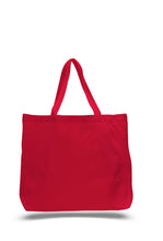 Load image into Gallery viewer, Jumbo Canvas Tote Bag in Red