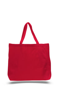 Jumbo Canvas Tote Bag in Red