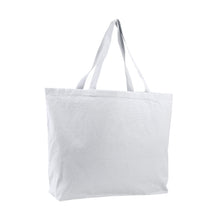 Load image into Gallery viewer, Jumbo Canvas Tote Bag in White