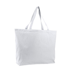 Jumbo Canvas Tote Bag in White
