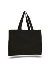 Load image into Gallery viewer, Canvas Gusset Tote in Black