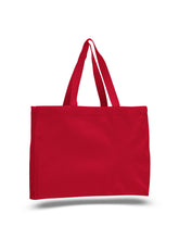 Load image into Gallery viewer, Canvas Gusset Tote in Red