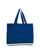 Load image into Gallery viewer, Canvas Gusset Tote in Royal Blue