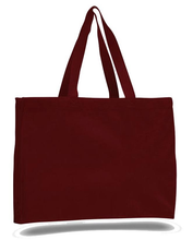Load image into Gallery viewer, Canvas Gusset Tote in Chocolate