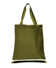 Load image into Gallery viewer, Heavy Duty Economy Canvas Tote in Army Green