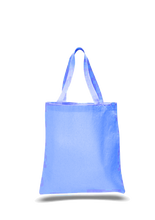 Load image into Gallery viewer, Heavy Duty Economy Canvas Tote in Carolina Blue