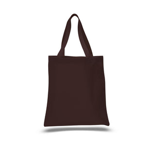 Heavy Duty Economy Canvas Tote in Chocolate
