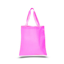 Load image into Gallery viewer, Heavy Duty Economy Canvas Tote in Hot Pink