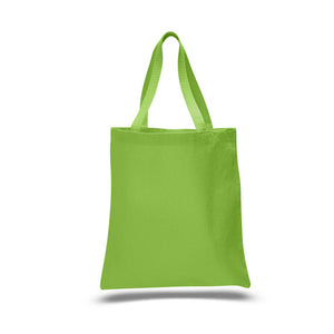 Heavy Duty Economy Canvas Tote in Lime Green