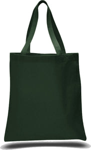 Heavy Duty Economy Canvas Tote in Forest Green
