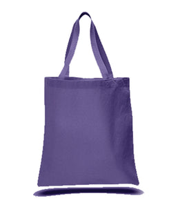 Heavy Duty Economy Canvas Tote in Purple