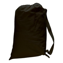 Load image into Gallery viewer, Canvas Drawstring Laundry Bag in Black