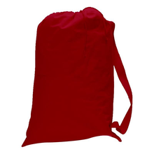 Load image into Gallery viewer, Canvas Drawstring Laundry Bag in Red