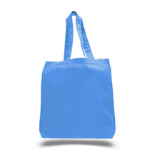 Load image into Gallery viewer, Gusset Jumbo Canvas tote in Carolina Blue