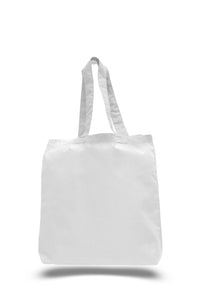 Gusset Jumbo Canvas tote in White