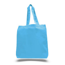 Load image into Gallery viewer, Gusset Jumbo Canvas tote in Turquoise