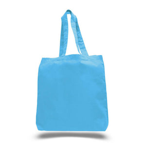 Gusset Jumbo Canvas tote in Turquoise
