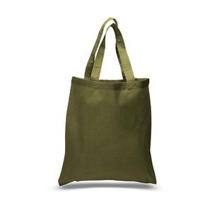 Cotton canvas tote in army green