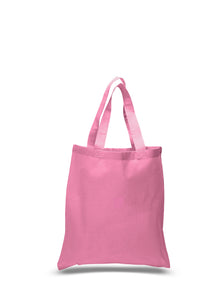 Cotton canvas tote in pink