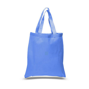 Cotton canvas tote in Carolina Blue