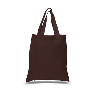 Cotton canvas tote in Chocolate brown