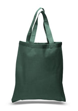 Load image into Gallery viewer, Cotton canvas tote in forest green