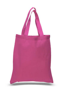 Cotton canvas tote in hot pink