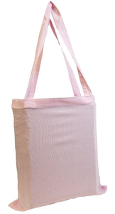 Cotton canvas tote in light pink