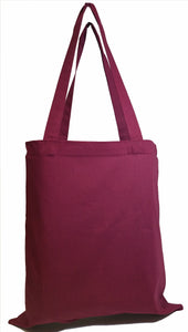 Cotton canvas tote in maroon