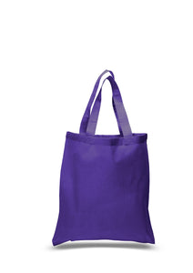 Cotton canvas tote in purple