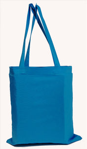 Cotton canvas tote in sapphire