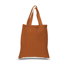 Load image into Gallery viewer, Cotton canvas tote in texas orange