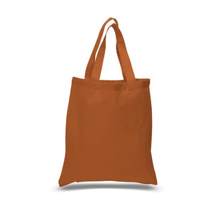 Cotton canvas tote in texas orange