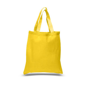 Cotton canvas tote in yellow
