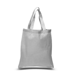 Cotton canvas tote in light grey
