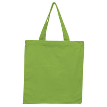 Load image into Gallery viewer, Cotton canvas tote in lime green