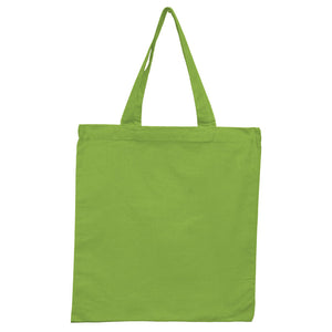 Cotton canvas tote in lime green