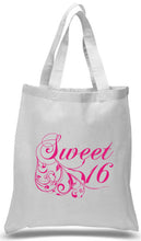 Load image into Gallery viewer, Sweet 16 tote bag printed in Pink