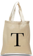 Load image into Gallery viewer, Alphabet tote letter T