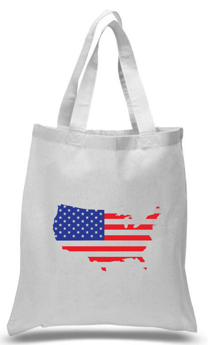 USA Patriotic printed tote bag