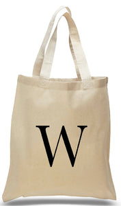 Alphabet tote letter W