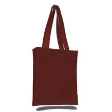 Load image into Gallery viewer, Canvas Book Bag with Gusset in Chocolate Brown