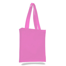 Load image into Gallery viewer, Canvas Book Bag with Gusset in Light Pink