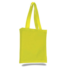Load image into Gallery viewer, Canvas Book Bag with Gusset in Yellow