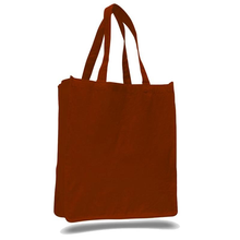 Load image into Gallery viewer, Heavy Duty Canvas Jumbo Tote with Gusset in Chocolate Brown