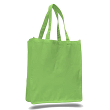 Load image into Gallery viewer, Heavy Duty Canvas Jumbo Tote with Gusset in Lime Green