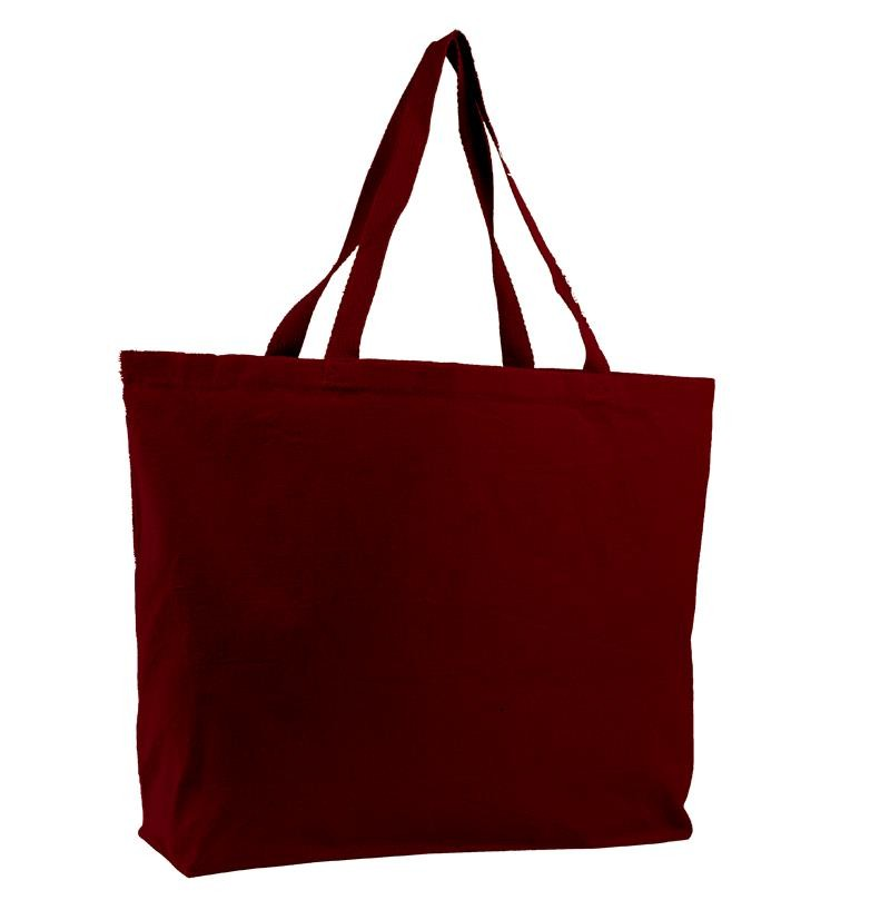 Jumbo Canvas Tote Bag in Chocolate Brown