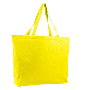 Jumbo Canvas Tote Bag in Yellow